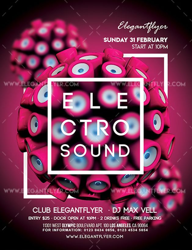 Electro Sound – Free Flyer PSD Template